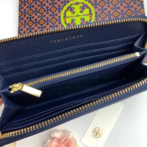 ⚡️Royal Navy Tory Burch Emerson Zip Wallet - Picture 4 of 6